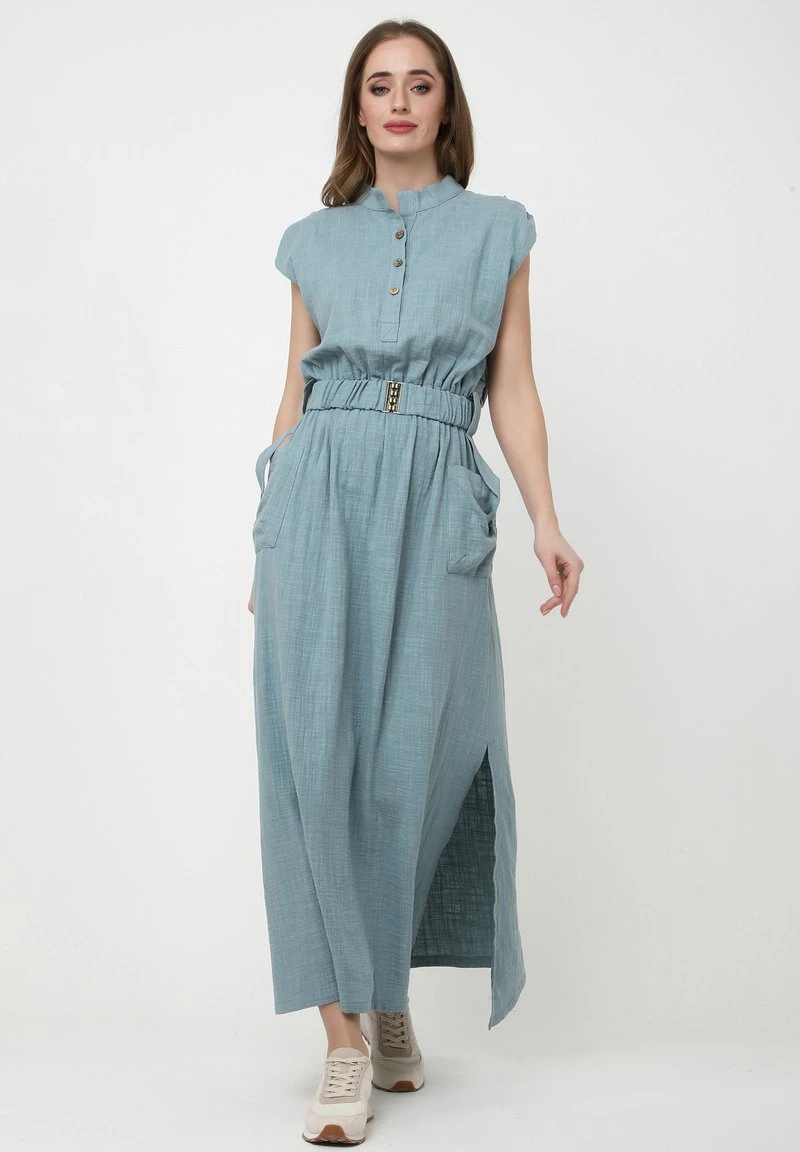 Vendita calda π Madam-T Donna LUSIA - Abito A Camicia - Grau Blau π