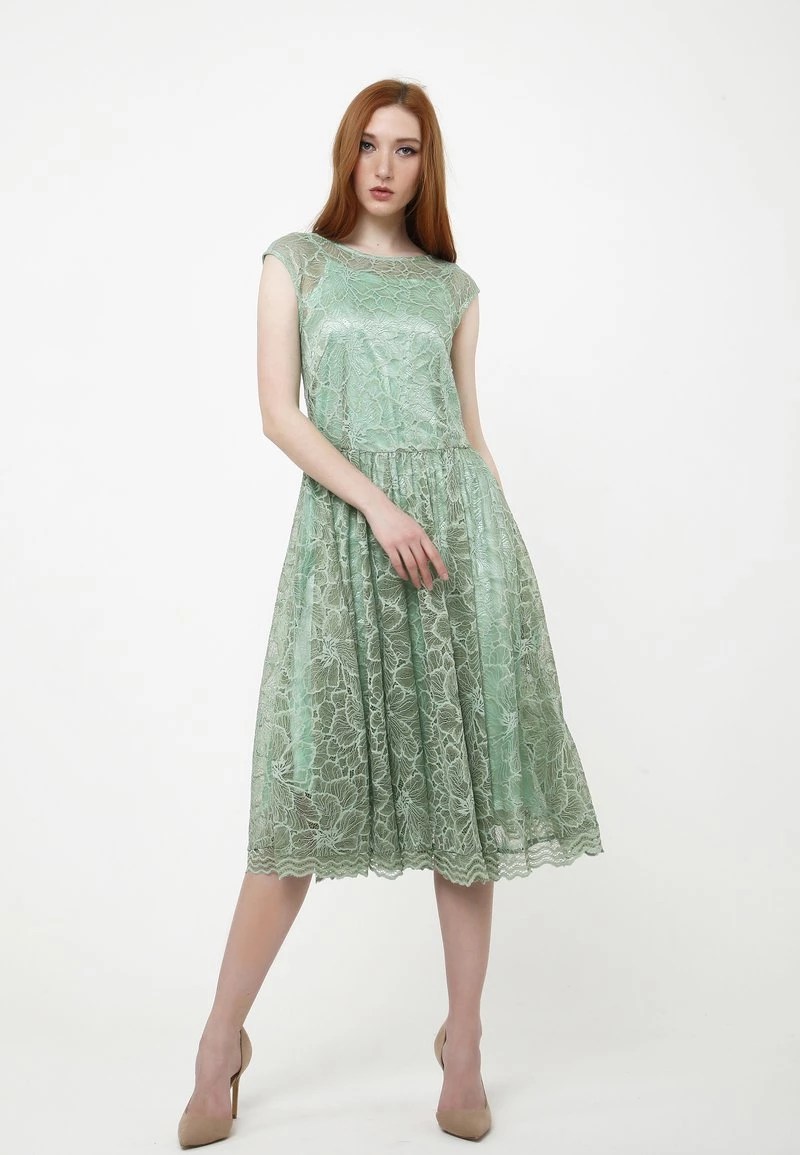 Miglior offerta π― Madam-T Donna LOTTA - Vestito Elegante - Hellgrün π - immagine 5