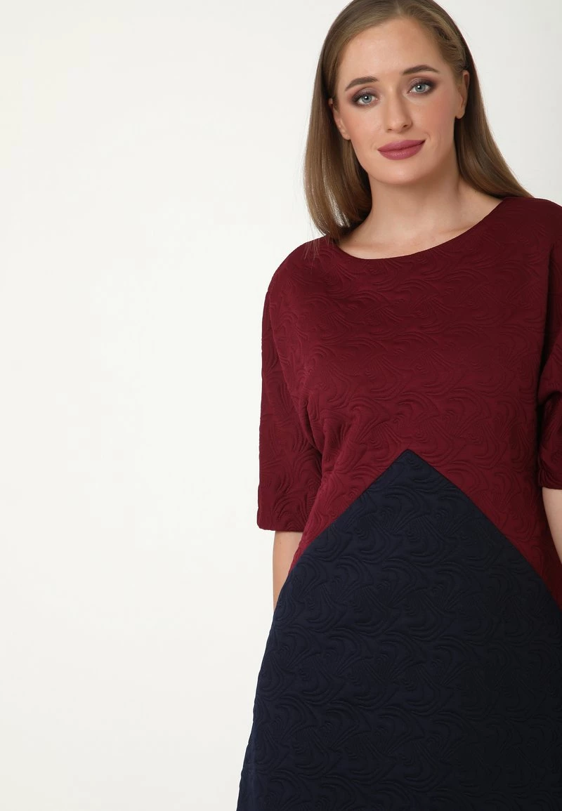 Offerte β Madam-T Donna Vestito Estivo - Wein Rot Blau π - immagine 6