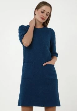 Nuovo 🥰 Madam-T Donna MILANIA - Abito In Maglia - Aqua ✨