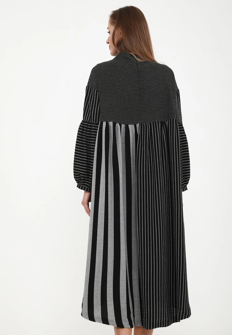 Promo β¨ Madam-T Donna Vestito Estivo - Grau, Schwarz π - immagine 3