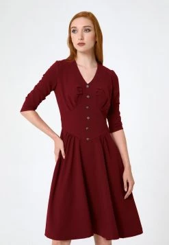 Le migliori recensioni di π Madam-T Donna DAISY - Vestito Estivo - Weinrot π