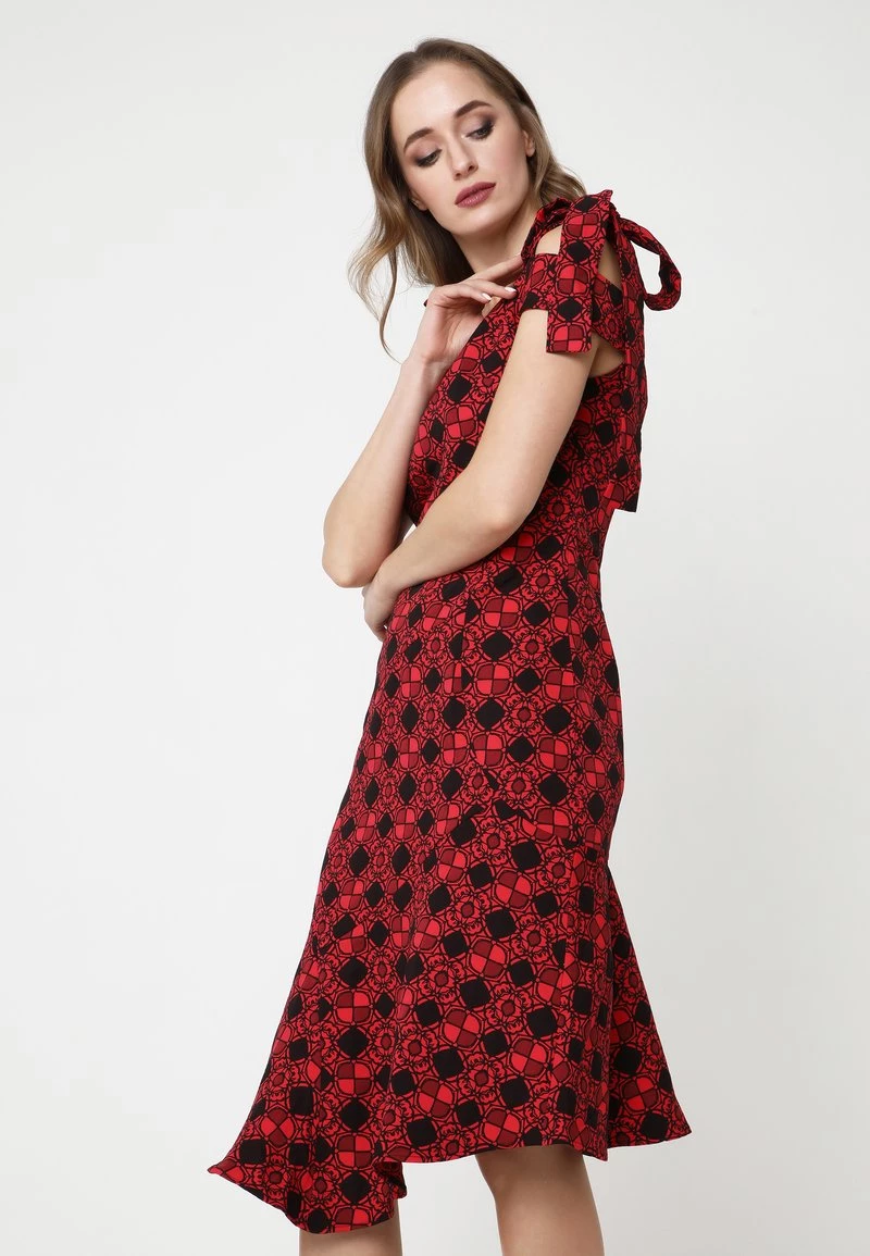 I primi 10 β Madam-T Donna Vestito Estivo - Schwarz Rot 𧨠- immagine 5