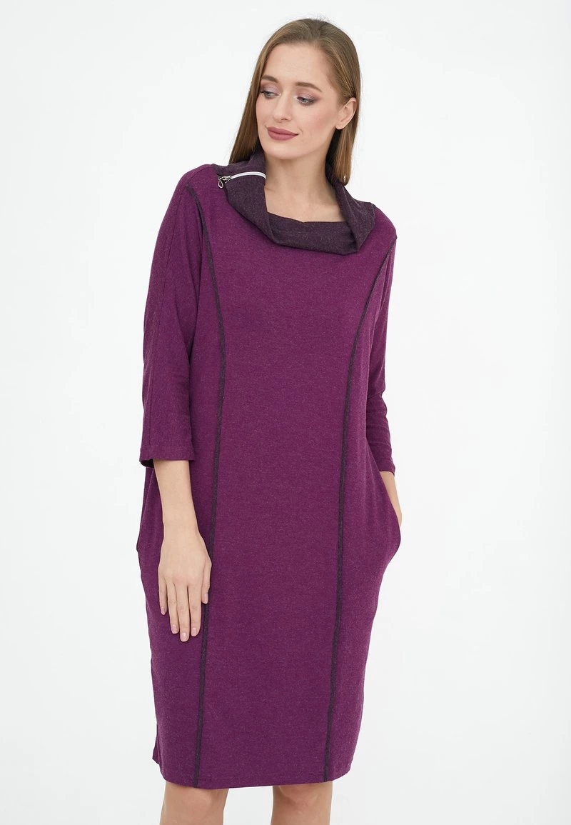 Nuovo di zecca π Madam-T Donna KASHIRA - Abito In Maglia - Pflaume π₯