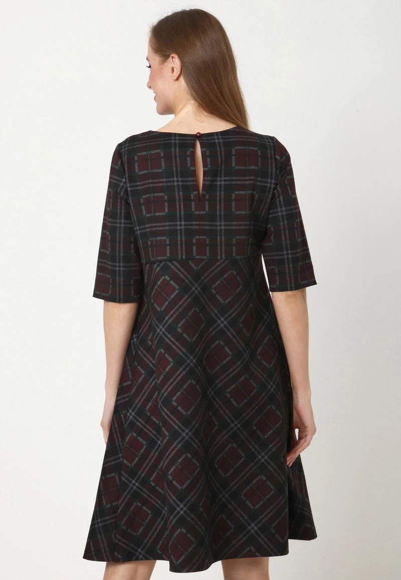 Vendita lampo π Madam-T Donna ASIDA - Vestito Di Maglina - Weinrot, Grün π - immagine 6