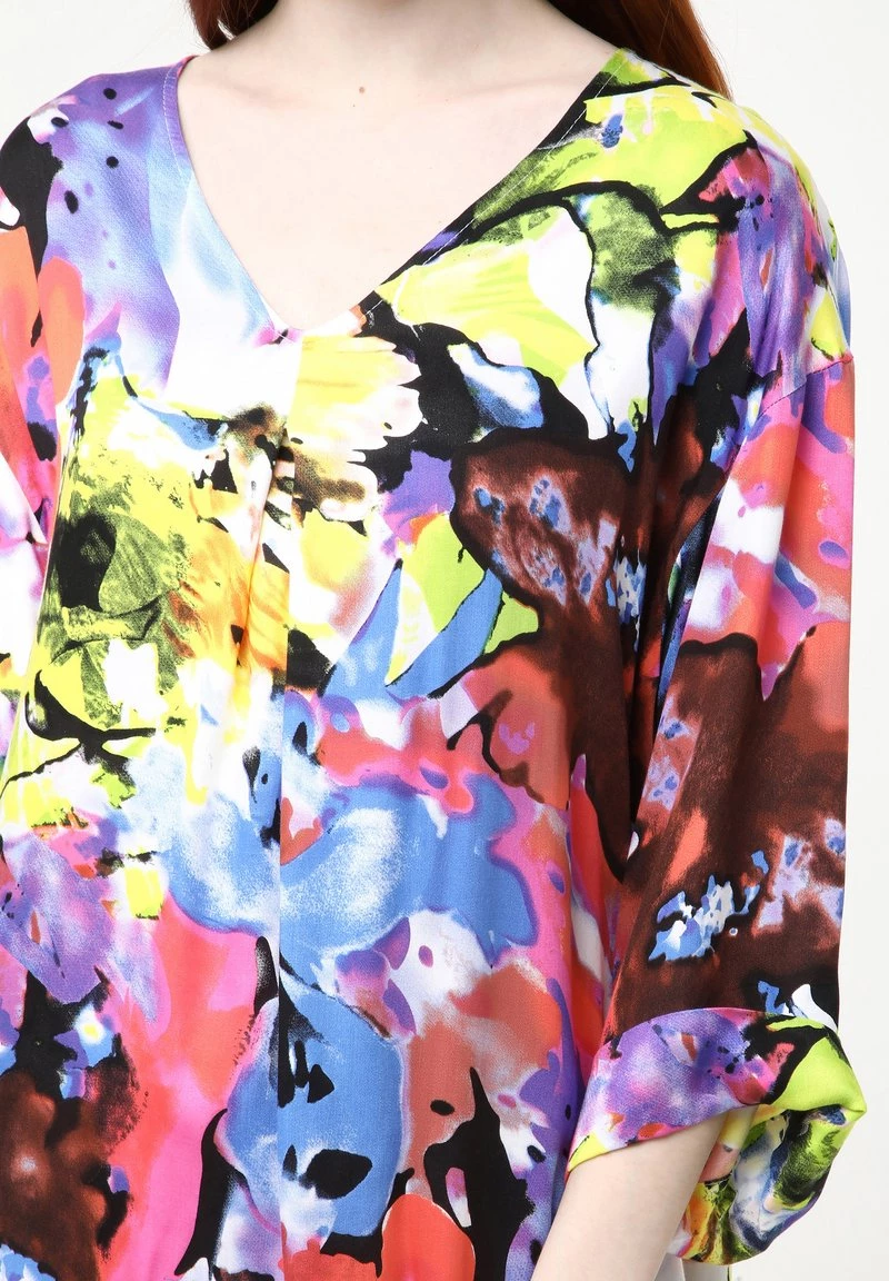 Miglior offerta π Madam-T Donna AMPERO - Vestito Estivo - Lila Hellgrün π - immagine 4