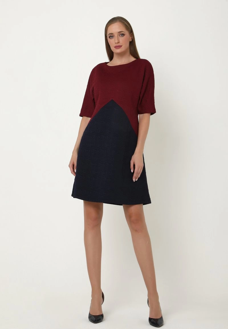 Offerte β Madam-T Donna Vestito Estivo - Wein Rot Blau π - immagine 4