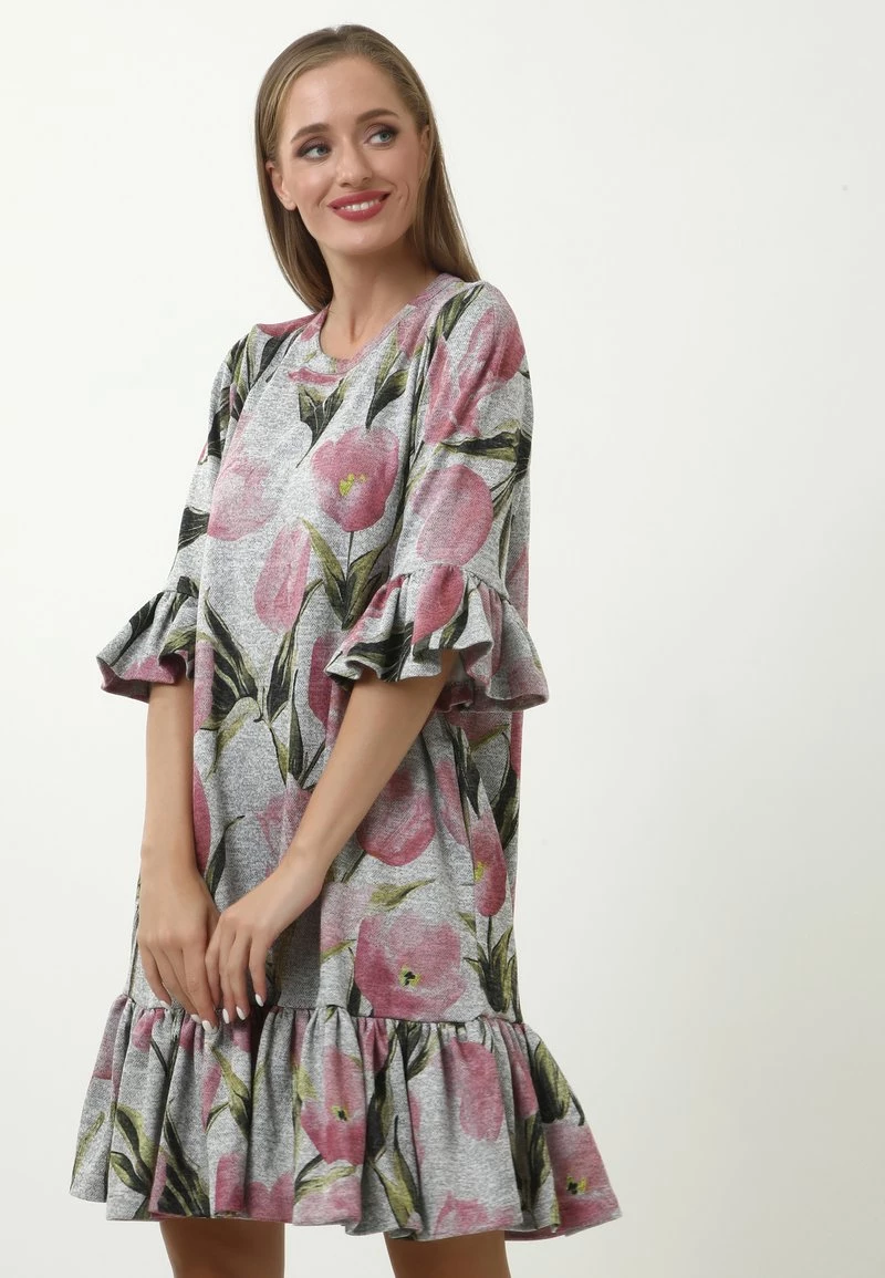 Migliore vendita β¨ Madam-T Donna Vestito Estivo - Grau/khaki β - immagine 3