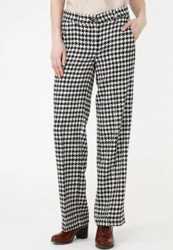 Nuovo di zecca 🎁 Madam-T Donna Pantaloni - Weiß Schwarz 👍