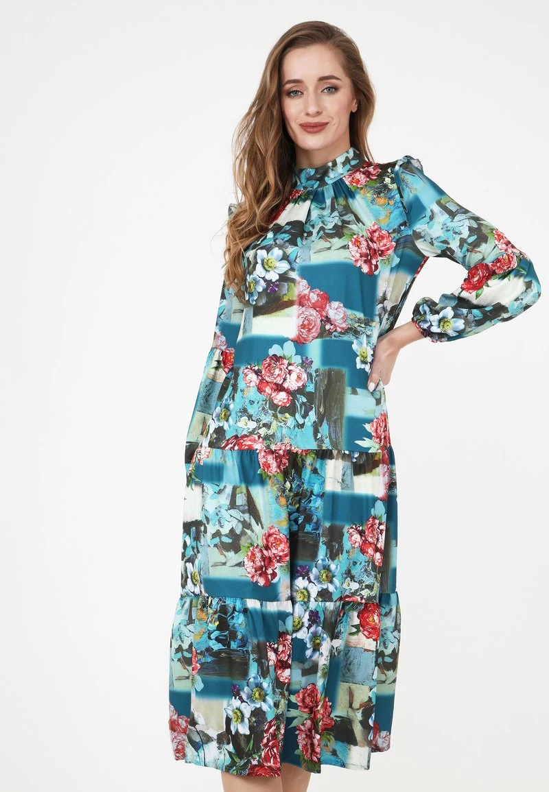 Offerte π Madam-T Donna PAOLINA - Vestito Estivo - Aqua Rot π