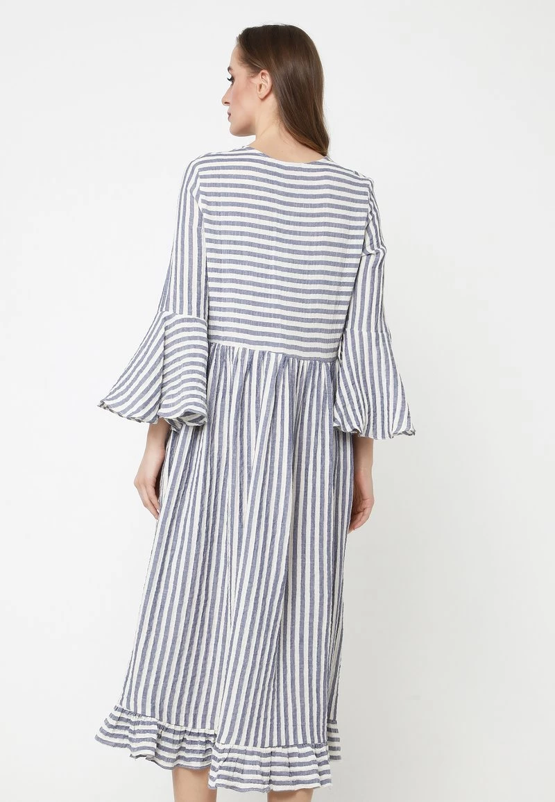 Nuovo di zecca π Madam-T Donna Vestito Estivo - Weiß, Blau π - immagine 3