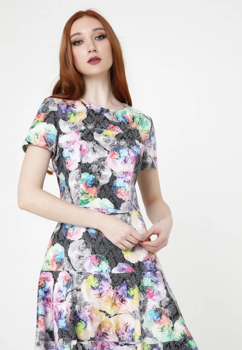 A buon mercato π Madam-T Donna Vestito Estivo - Anthrazit Flieder β€οΈ - immagine 5