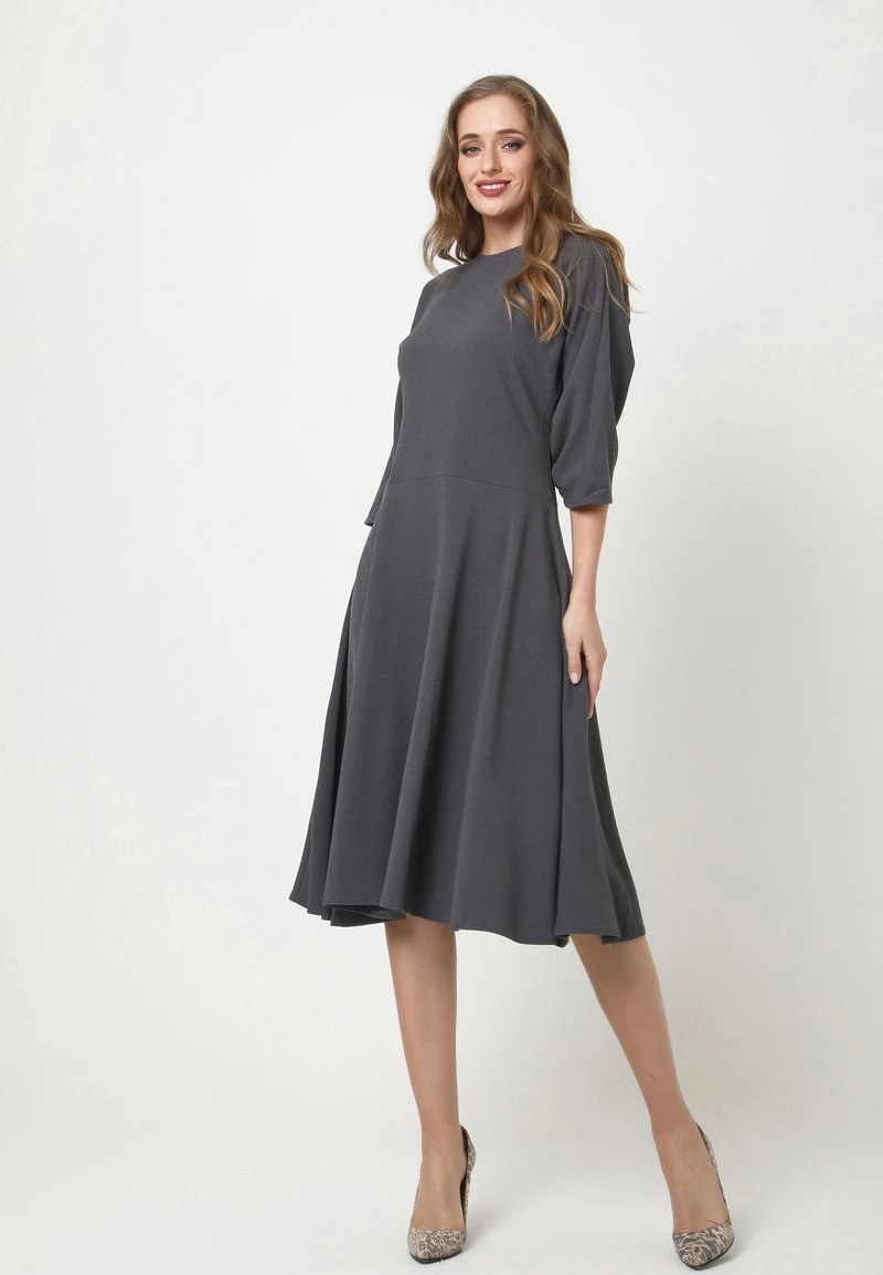 Nuovo di zecca π Madam-T Donna RAMONA - Vestito Estivo - Dunkelgrau π - immagine 3