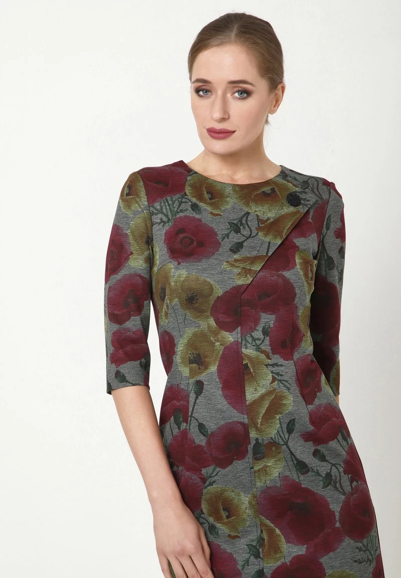 Promo β Madam-T Donna JERSEYKLEID - Vestito Di Maglina - Grau Senf π₯° - immagine 5