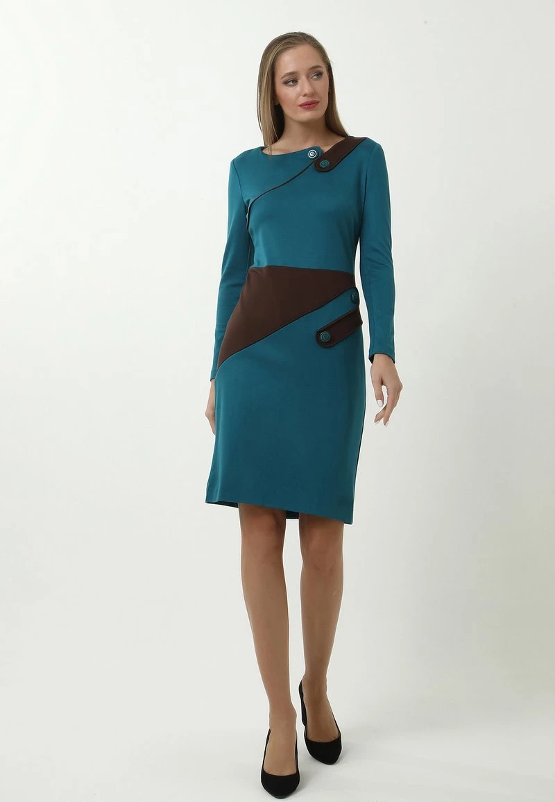 Il più economico 🤩 Madam-T Donna DELPH - Tubino - Aqua Braun 💯 - immagine 2