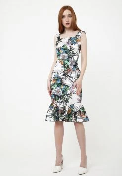 Acquistare ✨ Madam-T Donna Vestito Estivo - Weiß, Schwarz ✔️