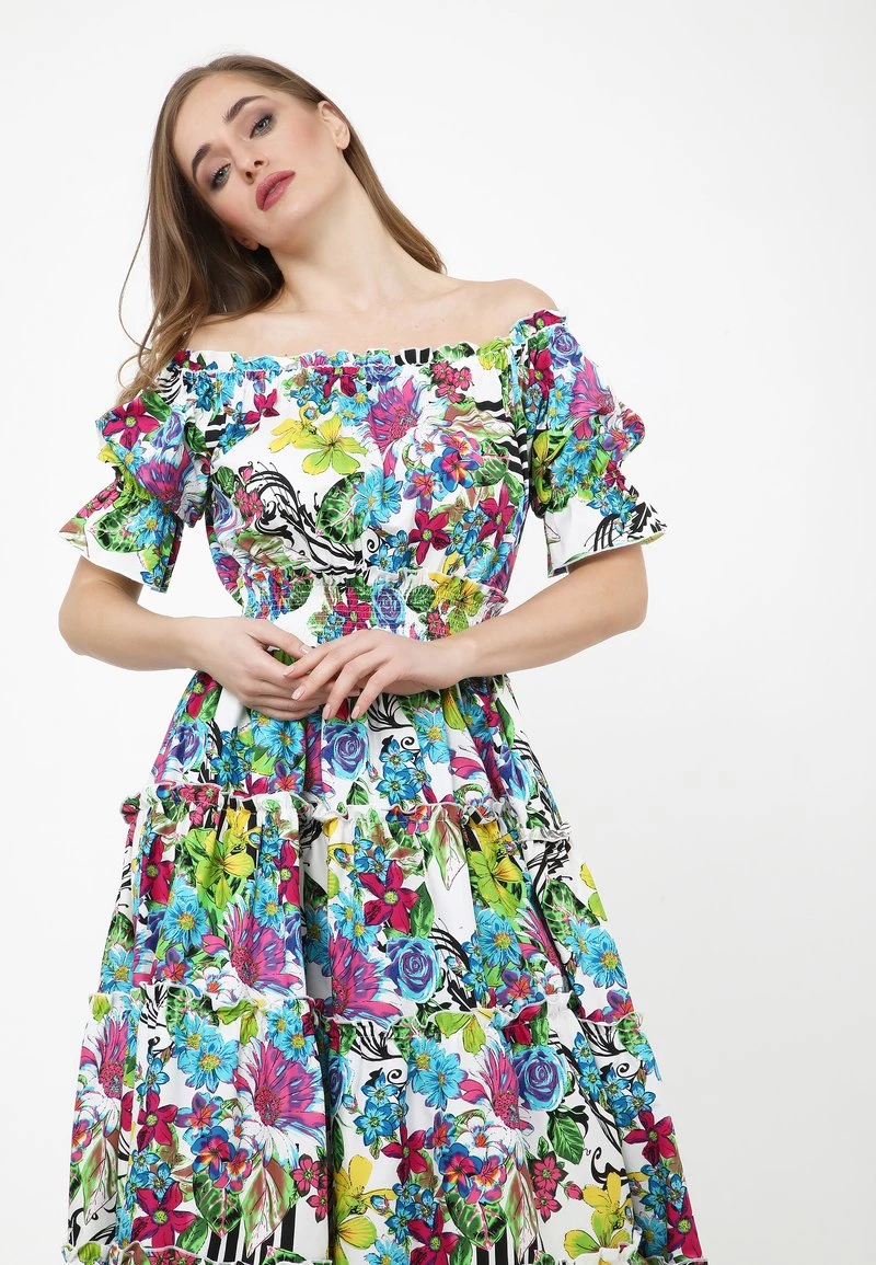 Buono β¨ Madam-T Donna Vestito Estivo - Weiß Hellblau π - immagine 6