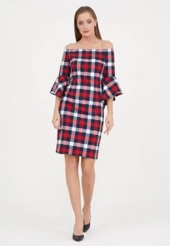 Nuovo di zecca π Madam-T Donna SABINA - Tubino - Blau / Birkhite βοΈ