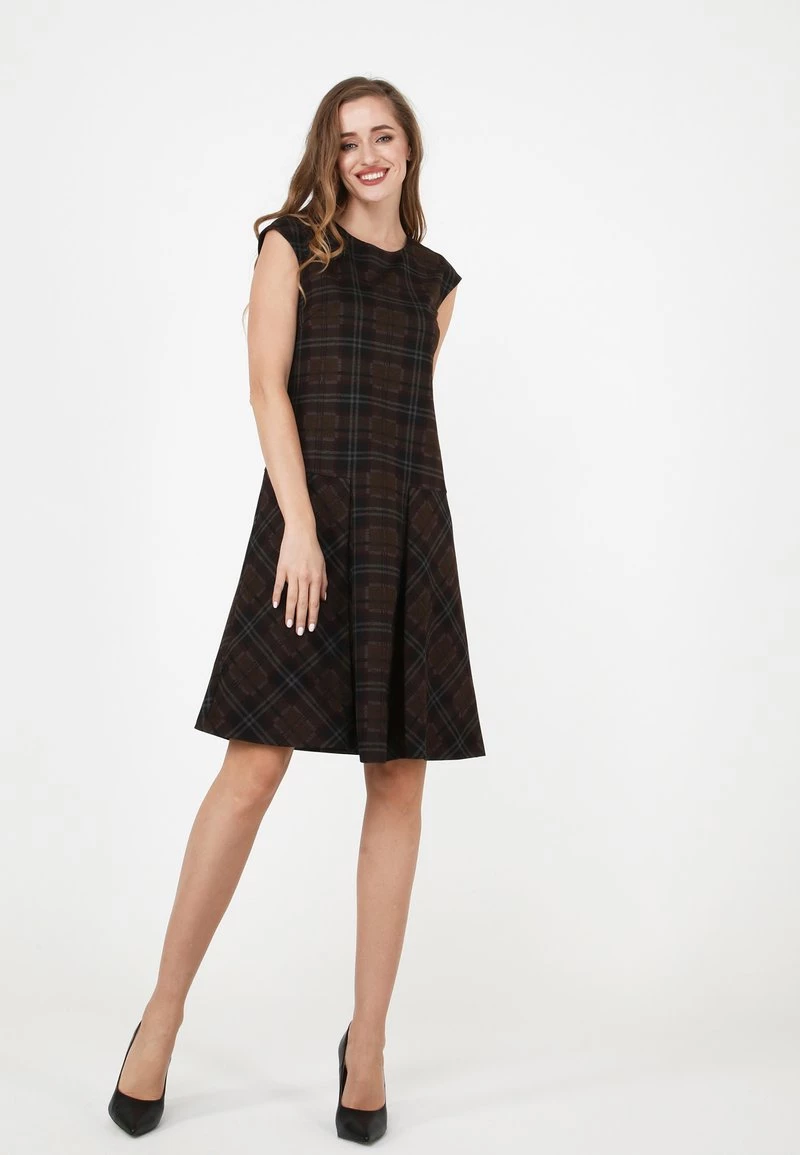 Offerte π Madam-T Donna Vestito Estivo - Schwarz/ Senf π€©