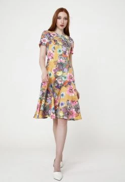 Miglior prezzo 😉 Madam-T Donna Vestito Estivo - Senf Rosa 🎉