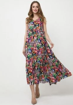 Miglior prezzo 🤩 Madam-T Donna LENOR - Vestito Estivo - Schwarz, Rosa 😍