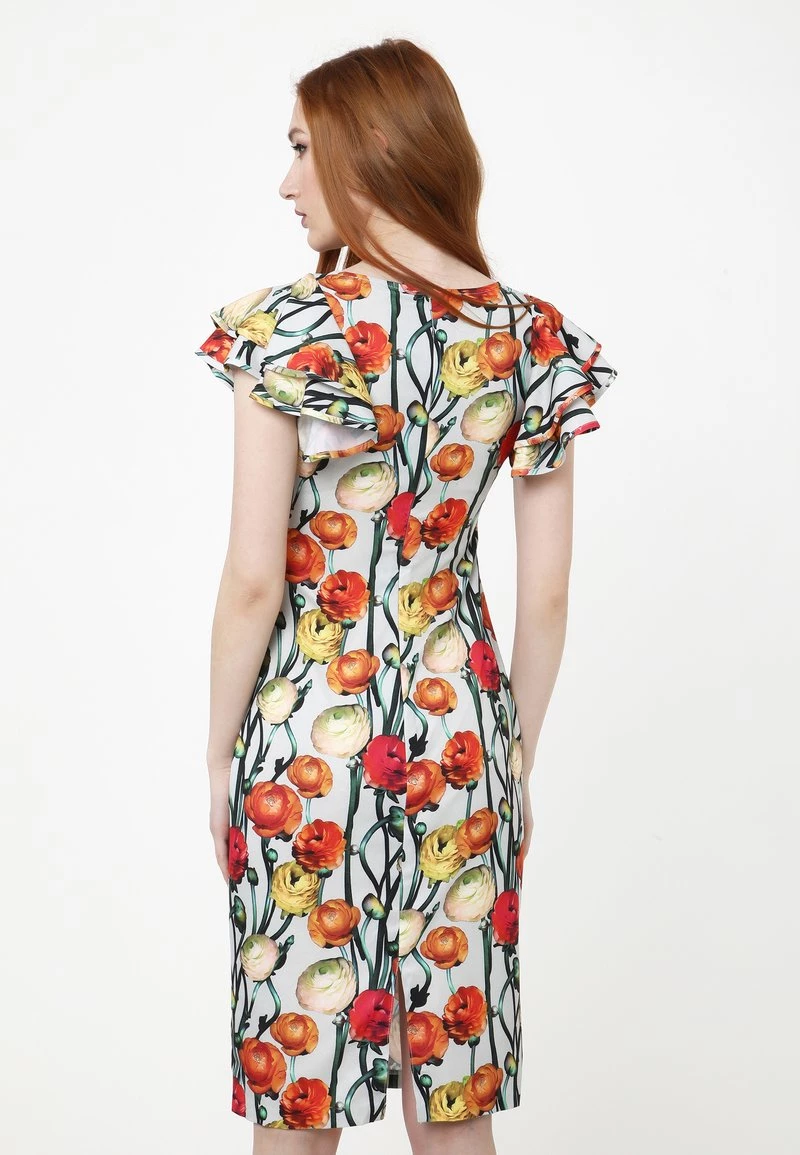 Miglior offerta π Madam-T Donna Vestito Estivo - Hellgrau Rot π - immagine 6