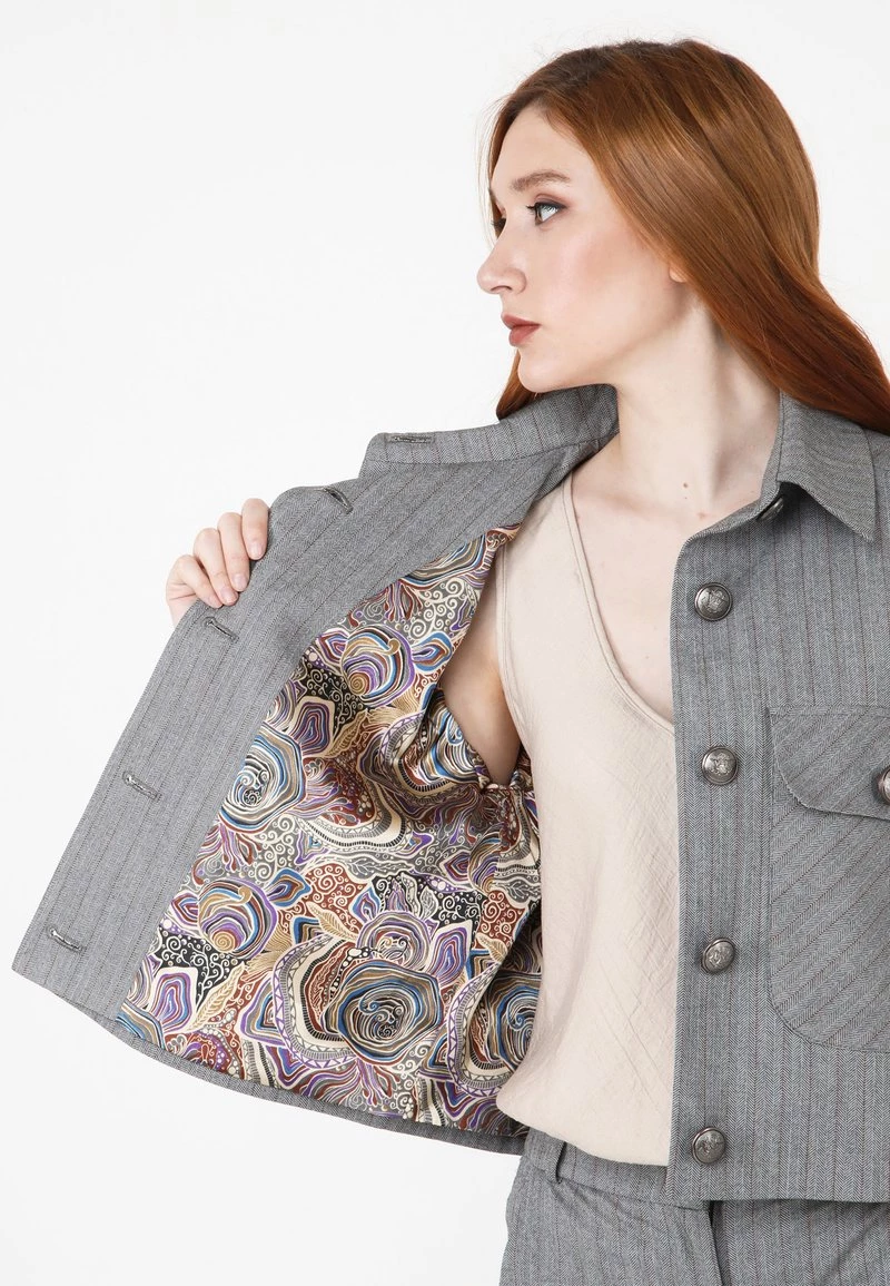 Buono ❤️ Madam-T Donna Giacca Leggera - Grau ⭐ - immagine 5