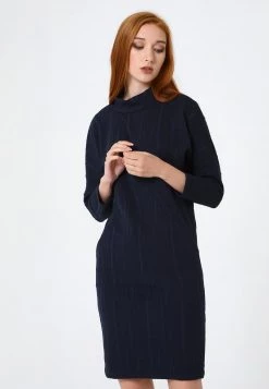 Bilancio 🎉 Madam-T Donna Abito In Maglia - Blau ✔️