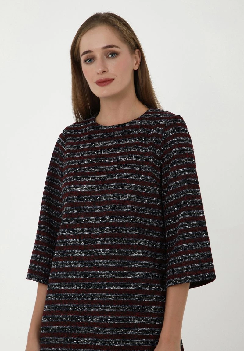 Miglior prezzo π Madam-T Donna MELANICA - Vestito Estivo - Grau Weinrot π - immagine 5