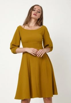 Nuovo di zecca 🎁 Madam-T Donna RAMILDA - Vestito Estivo - Senf 😍