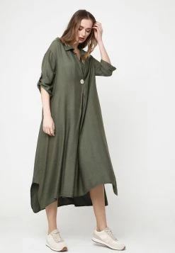 A buon mercato β Madam-T Donna GILBERTA - Abito A Camicia - Khakifarben π