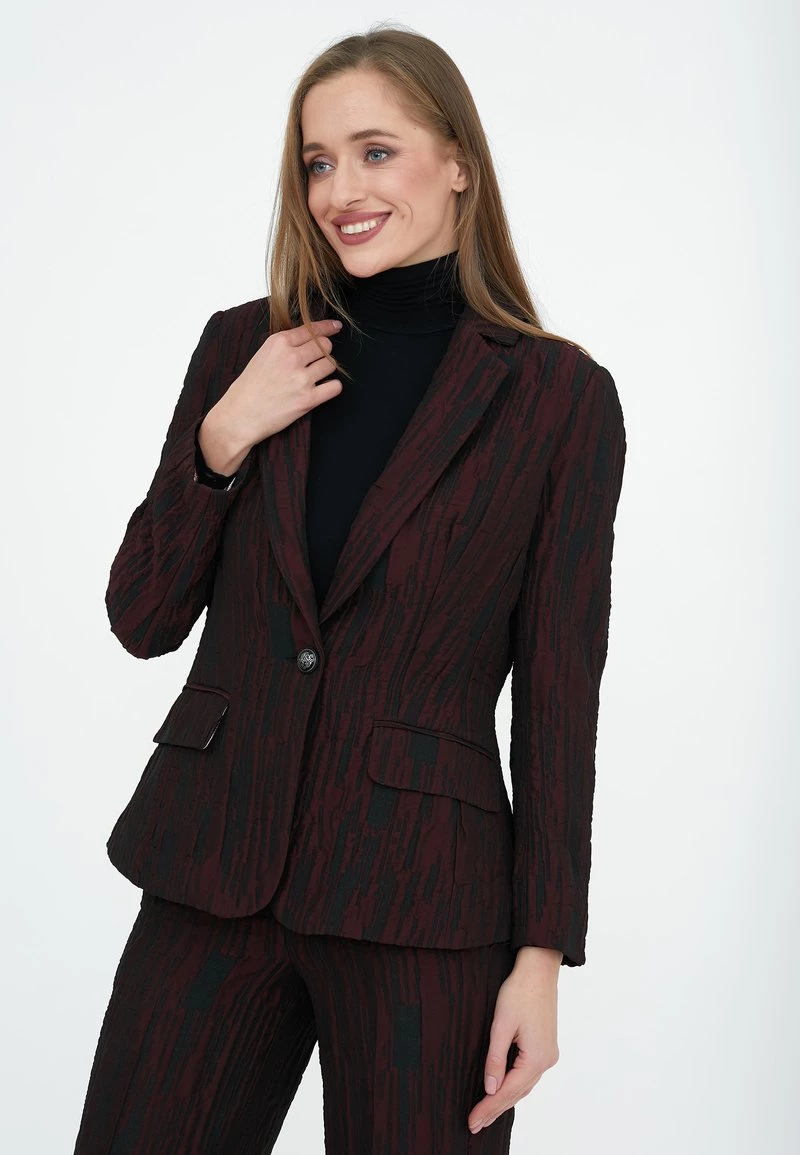 Promo π₯° Madam-T Donna MANA - Blazer - Black / Maroon π₯ - immagine 6