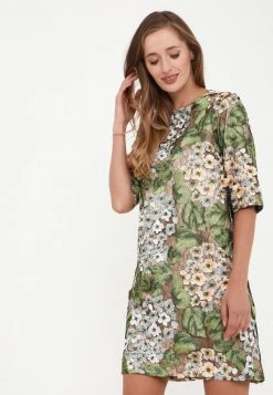 Presa 𧨠Madam-T Donna MILANA - Vestito Estivo - Grün, Orange π