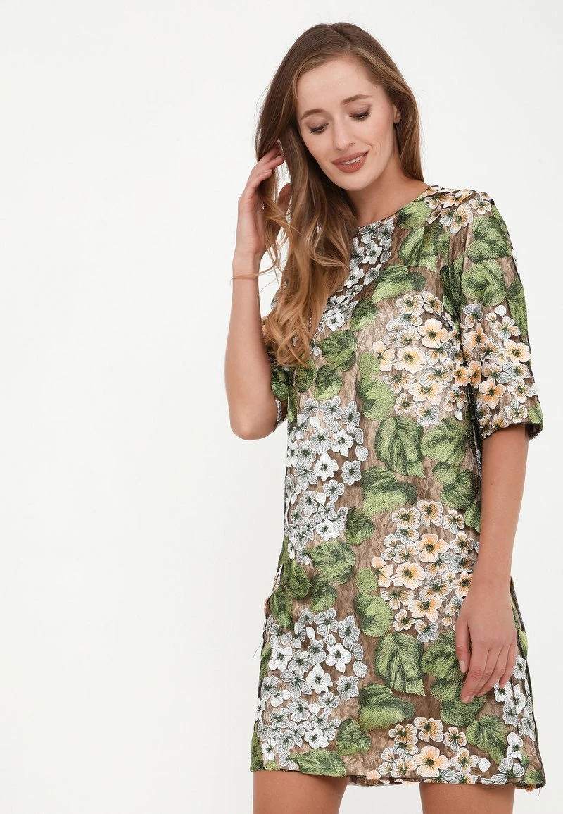 Presa 𧨠Madam-T Donna MILANA - Vestito Estivo - Grün, Orange π