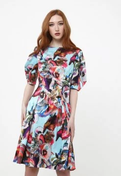 Vendita calda π€© Madam-T Donna Vestito Estivo - Hellblau, Fuchsia π