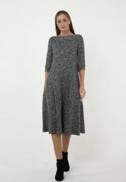 Presa 🤩 Madam-T Donna YANNA - Abito In Maglia - Grau/silbrig 💯