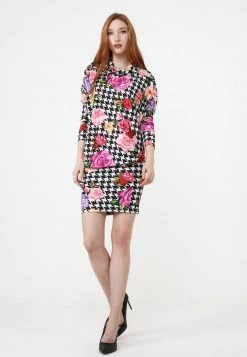 Nuovo π Madam-T Donna AZARINA - Vestito Estivo - Weiß Schwarz π