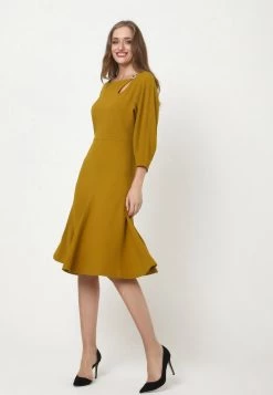 Sconto 😀 Madam-T Donna Vestito Estivo - Senf 🤩