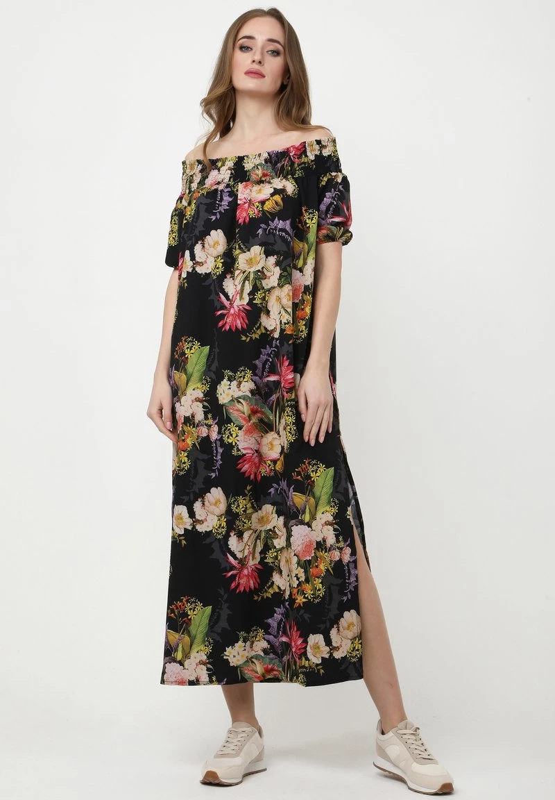 Nuovo π Madam-T Donna DERIN - Vestito Estivo - Schwarz, Rosa β€οΈ - immagine 2