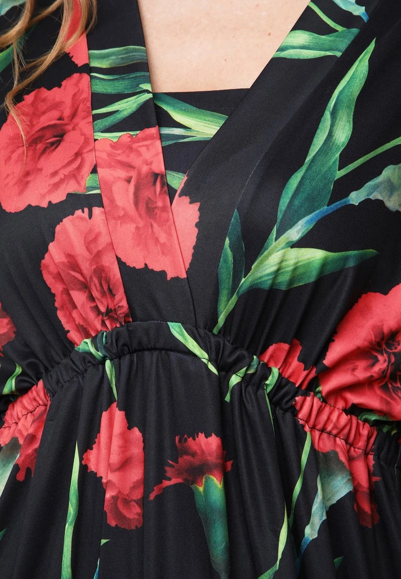 Nuovo di zecca ✨ Madam-T Donna LESTRA - Vestito Estivo - Schwarz/ Koralle 🥰 - immagine 7