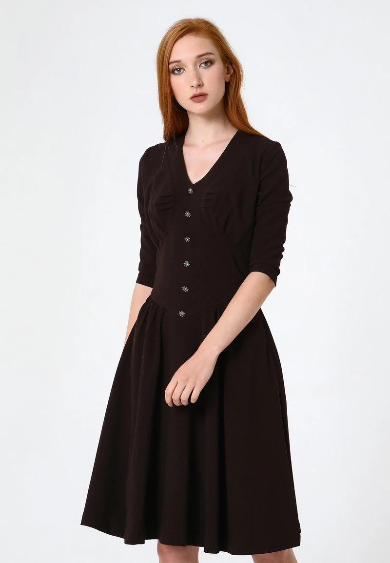 Le migliori recensioni di π Madam-T Donna DAISY - Vestito Estivo - Braun π