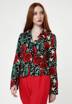 Il più economico 💯 Madam-T Donna Blazer - Schwarz Rot 💯