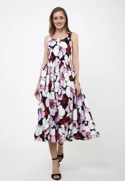 I primi 10 🥰 Madam-T Donna Vestito Estivo - Schwarz Weiß 🎉