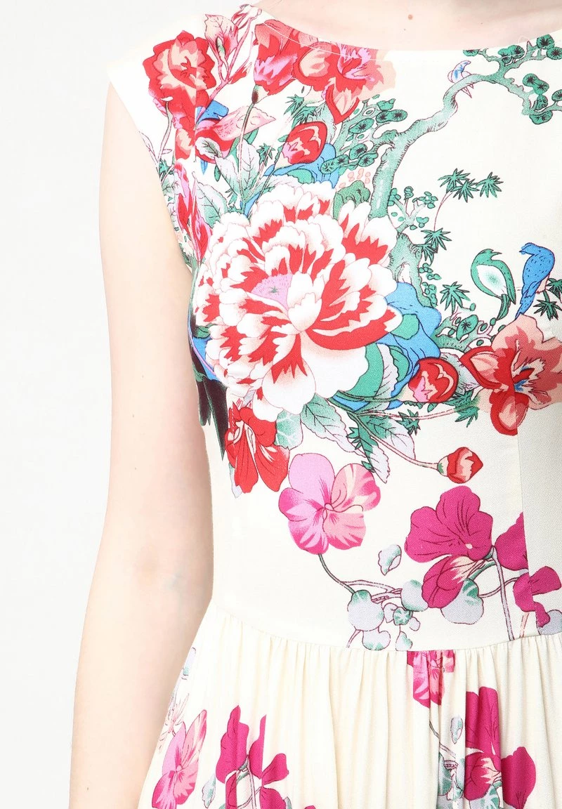 Promo π Madam-T Donna Vestito Estivo - Beige Rot π - immagine 4