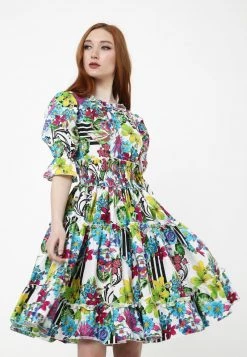 Bilancio β€οΈ Madam-T Donna Vestito Estivo - Weiß, Hellblau π