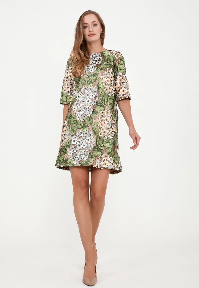 Presa 𧨠Madam-T Donna MILANA - Vestito Estivo - Grün, Orange π - immagine 4