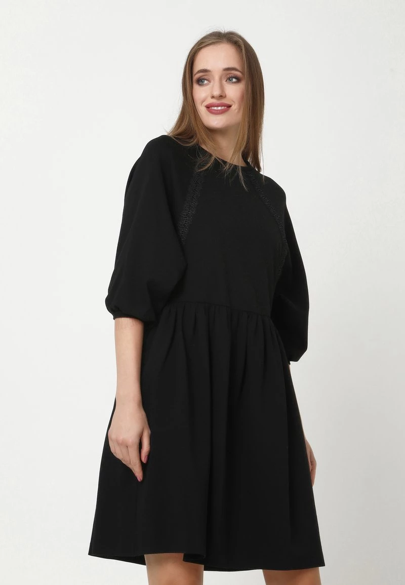 Buono π Madam-T Donna ADAMASA - Vestito Di Maglina - Schwarz π