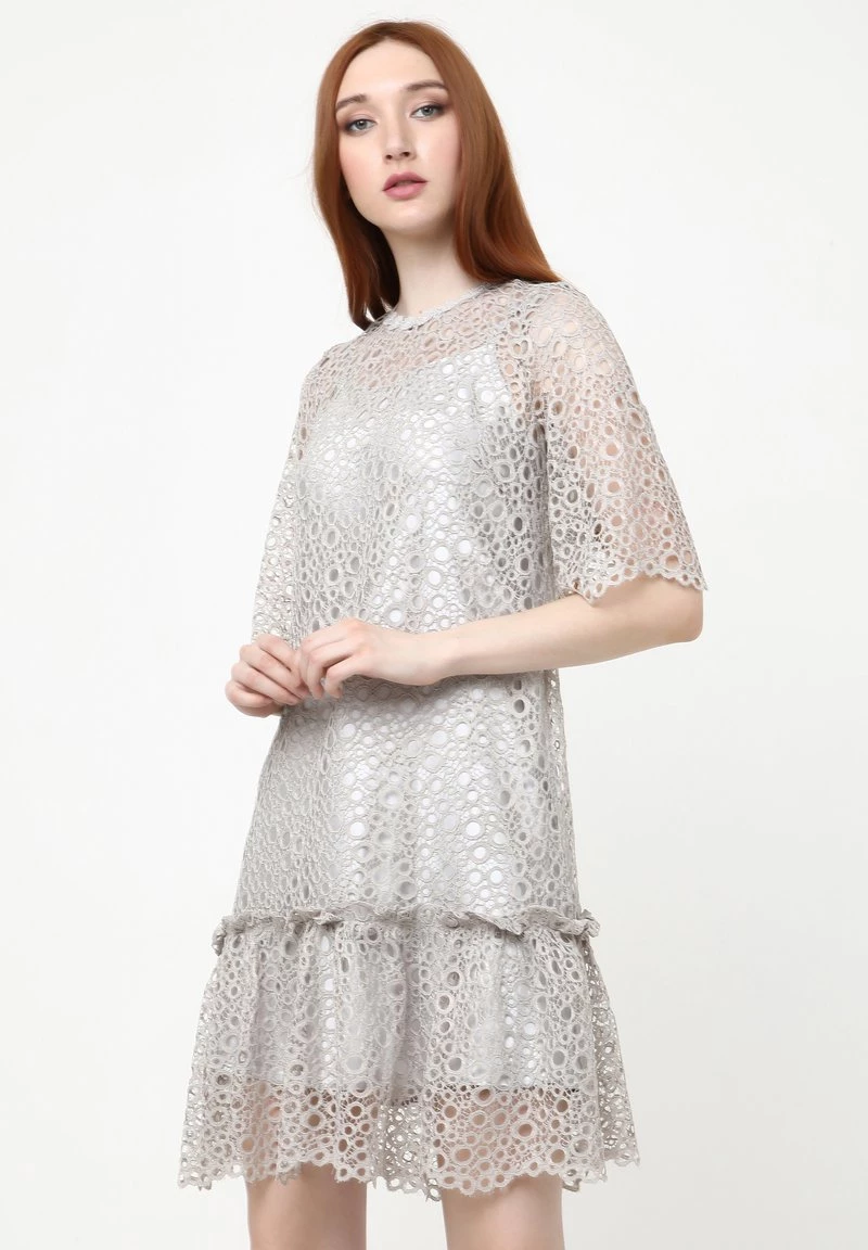 Bilancio π Madam-T Donna FIKERA - Vestito Elegante - Grau π