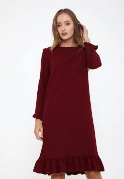 Presa ✔️ Madam-T Donna Vestito Estivo - Weinrot 🛒