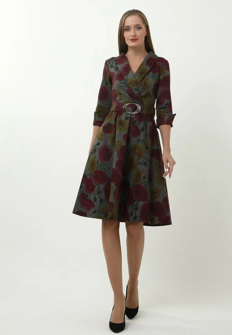 Promo π₯° Madam-T Donna NENSI - Vestito Estivo - Grau, Senf π - immagine 2